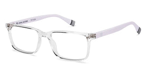 Transparent Rectangle Full Rim Unisex Eyeglasses by John Jacobs-216743
