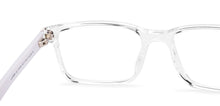 Load image into Gallery viewer, Transparent Rectangle Full Rim Unisex Eyeglasses by John Jacobs-216743