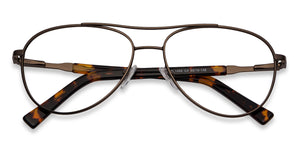 Brown Aviator Full Rim Unisex Eyeglasses by Vincent Chase Online-129913