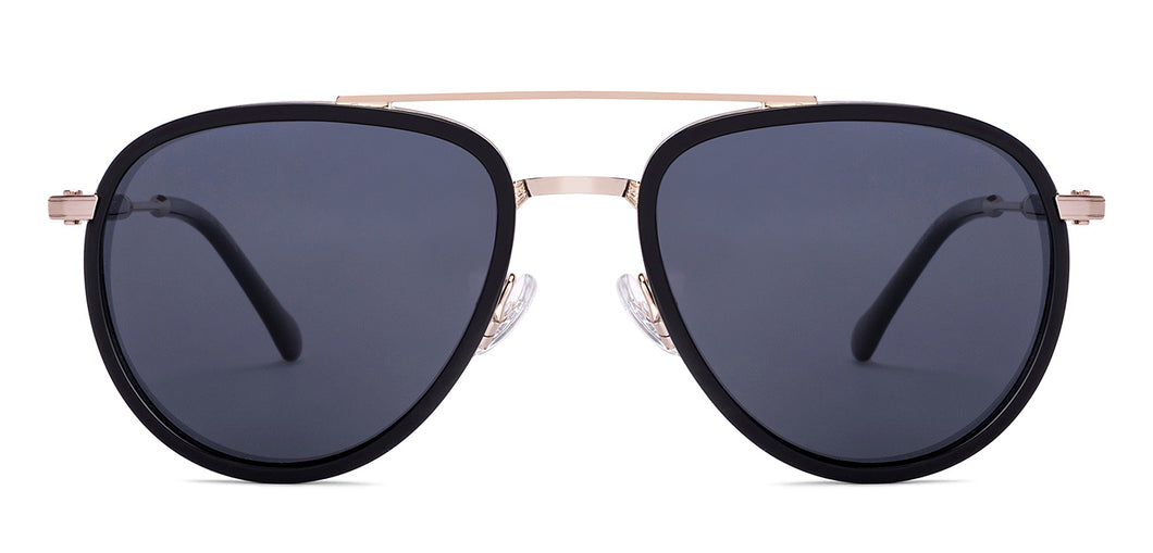 Black Aviator Full Rim Unisex Sunglasses by Lenskart STUDIO-226236