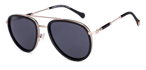 Black Aviator Full Rim Unisex Sunglasses by Lenskart STUDIO-226236
