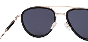 Black Aviator Full Rim Unisex Sunglasses by Lenskart STUDIO-226236