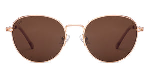 Gold Round Full Rim Women Sunglasses by Lenskart STUDIO-226239