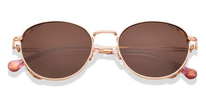 Gold Round Full Rim Women Sunglasses by Lenskart STUDIO-226239