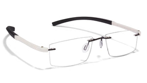 White Rectangle Rimless Unisex Eyeglasses by Lenskart Air Online-114315