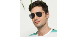 Black Aviator Full Rim Unisex Sunglasses by Vincent Chase Online-224081