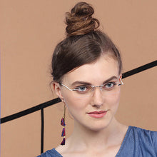 Load image into Gallery viewer, White Rectangle Rimless Unisex Eyeglasses by Vincent Chase Online-117011