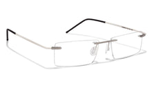 Load image into Gallery viewer, White Rectangle Rimless Unisex Eyeglasses by Vincent Chase Online-117011