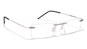 White Rectangle Rimless Unisex Eyeglasses by Vincent Chase Online-117011