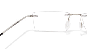 White Rectangle Rimless Unisex Eyeglasses by Vincent Chase Online-117011