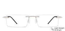 Load image into Gallery viewer, White Rectangle Rimless Unisex Eyeglasses by Vincent Chase Online-117011