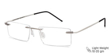 Load image into Gallery viewer, White Rectangle Rimless Unisex Eyeglasses by Vincent Chase Online-117011