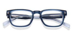Blue Rectangle Full Rim Unisex Eyeglasses by Vincent Chase-218252