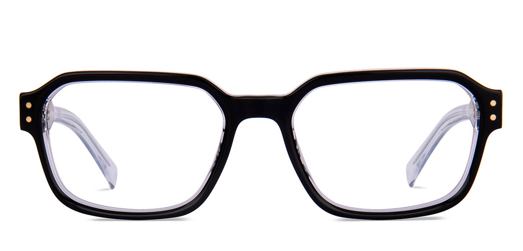 Black Geometric Full Rim Unisex Eyeglasses by Vincent Chase-217689