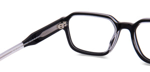 Black Geometric Full Rim Unisex Eyeglasses by Vincent Chase-217689