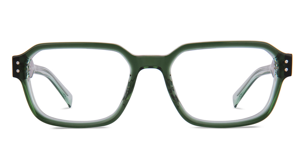 Green Geometric Full Rim Unisex Eyeglasses by Vincent Chase-217690