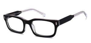 Black Rectangle Full Rim Unisex Eyeglasses by Vincent Chase-217701