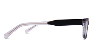 Black Rectangle Full Rim Unisex Eyeglasses by Vincent Chase-217701