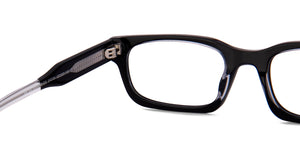 Black Rectangle Full Rim Unisex Eyeglasses by Vincent Chase-217701