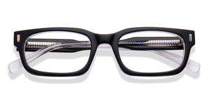 Black Rectangle Full Rim Unisex Eyeglasses by Vincent Chase-217701