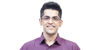 Load image into Gallery viewer, Black Rectangle Rimless Unisex Eyeglasses by Lenskart Air Online-96827