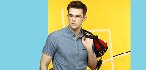 Black Rectangle Rimless Unisex Eyeglasses by Lenskart Air Online-96827