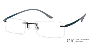 Black Rectangle Rimless Unisex Eyeglasses by Lenskart Air Online-96827