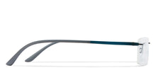 Load image into Gallery viewer, Black Rectangle Rimless Unisex Eyeglasses by Lenskart Air Online-96827