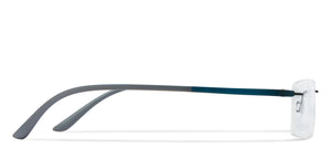 Black Rectangle Rimless Unisex Eyeglasses by Lenskart Air Online-96827