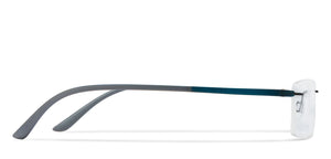 Black Rectangle Rimless Unisex Eyeglasses by Lenskart Air Online-96827