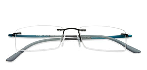 Black Rectangle Rimless Unisex Eyeglasses by Lenskart Air Online-96827