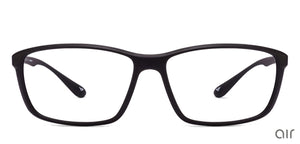 Black Square Full Rim Unisex Eyeglasses by Lenskart Air Online-113209