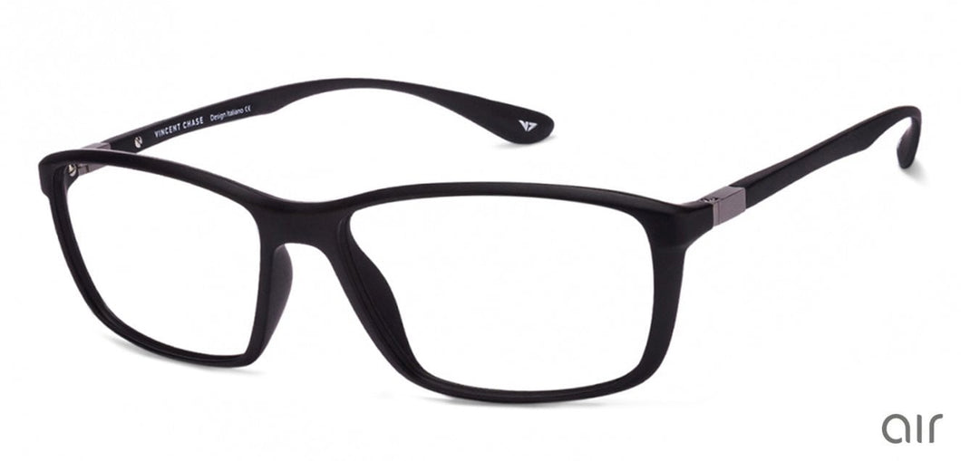 Black Square Full Rim Unisex Eyeglasses by Lenskart Air Online-113209