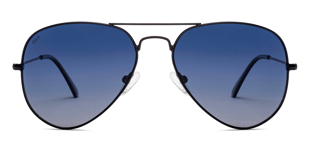 Black Aviator Full Rim Unisex Sunglasses by Vincent Chase Polarized-217961