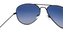 Load image into Gallery viewer, Black Aviator Full Rim Unisex Sunglasses by Vincent Chase Polarized-217961