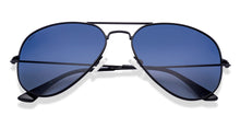 Load image into Gallery viewer, Black Aviator Full Rim Unisex Sunglasses by Vincent Chase Polarized-217961