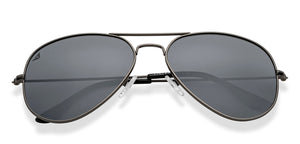 Gunmetal Aviator Full Rim Unisex Sunglasses by Vincent Chase Polarized-211271