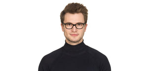 Black Rectangle Full Rim Unisex Eyeglasses by Vincent Chase Online-139073