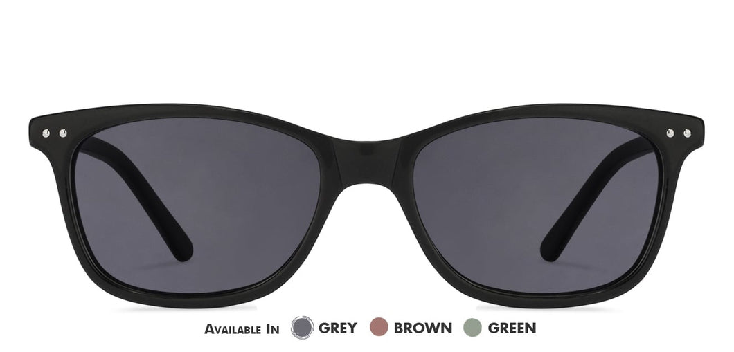 Black Rectangle Full Rim Unisex Eyeglasses by Vincent Chase Online-139073
