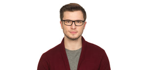 Black Rectangle Full Rim Unisex Eyeglasses by Vincent Chase Online-120074