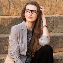 Load image into Gallery viewer, Black Rectangle Full Rim Unisex Eyeglasses by Vincent Chase Online-120074