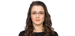 Gold Cat Eye Full Rim Women Eyeglasses by Vincent Chase Online-116193