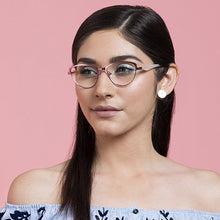 Load image into Gallery viewer, Gold Cat Eye Full Rim Women Eyeglasses by Vincent Chase Online-116193