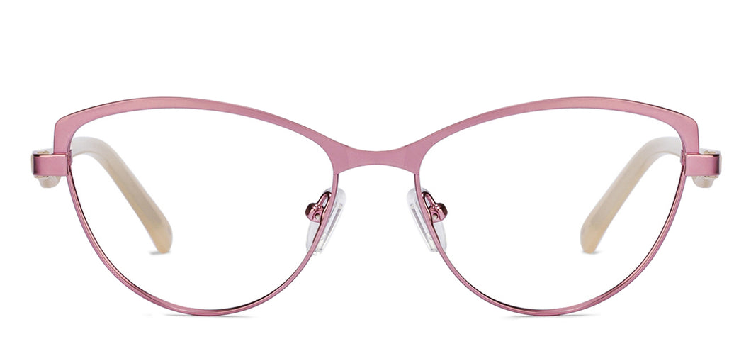 Gold Cat Eye Full Rim Women Eyeglasses by Vincent Chase Online-116193