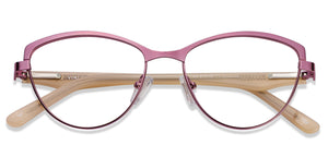 Gold Cat Eye Full Rim Women Eyeglasses by Vincent Chase Online-116193