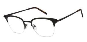Black Square Half Rim Unisex Eyeglasses by Vincent Chase Online-118024