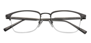 Black Square Half Rim Unisex Eyeglasses by Vincent Chase Online-133232