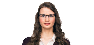 Black Square Half Rim Unisex Eyeglasses by Vincent Chase Online-118040