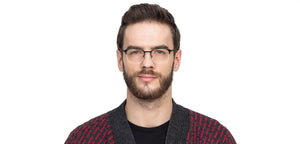 Black Square Half Rim Unisex Eyeglasses by Vincent Chase Online-118040