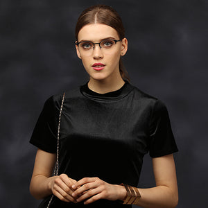 Black Square Half Rim Unisex Eyeglasses by Vincent Chase Online-118040